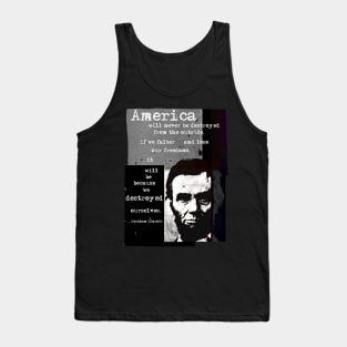 Abraham Lincoln Quote Tank Top